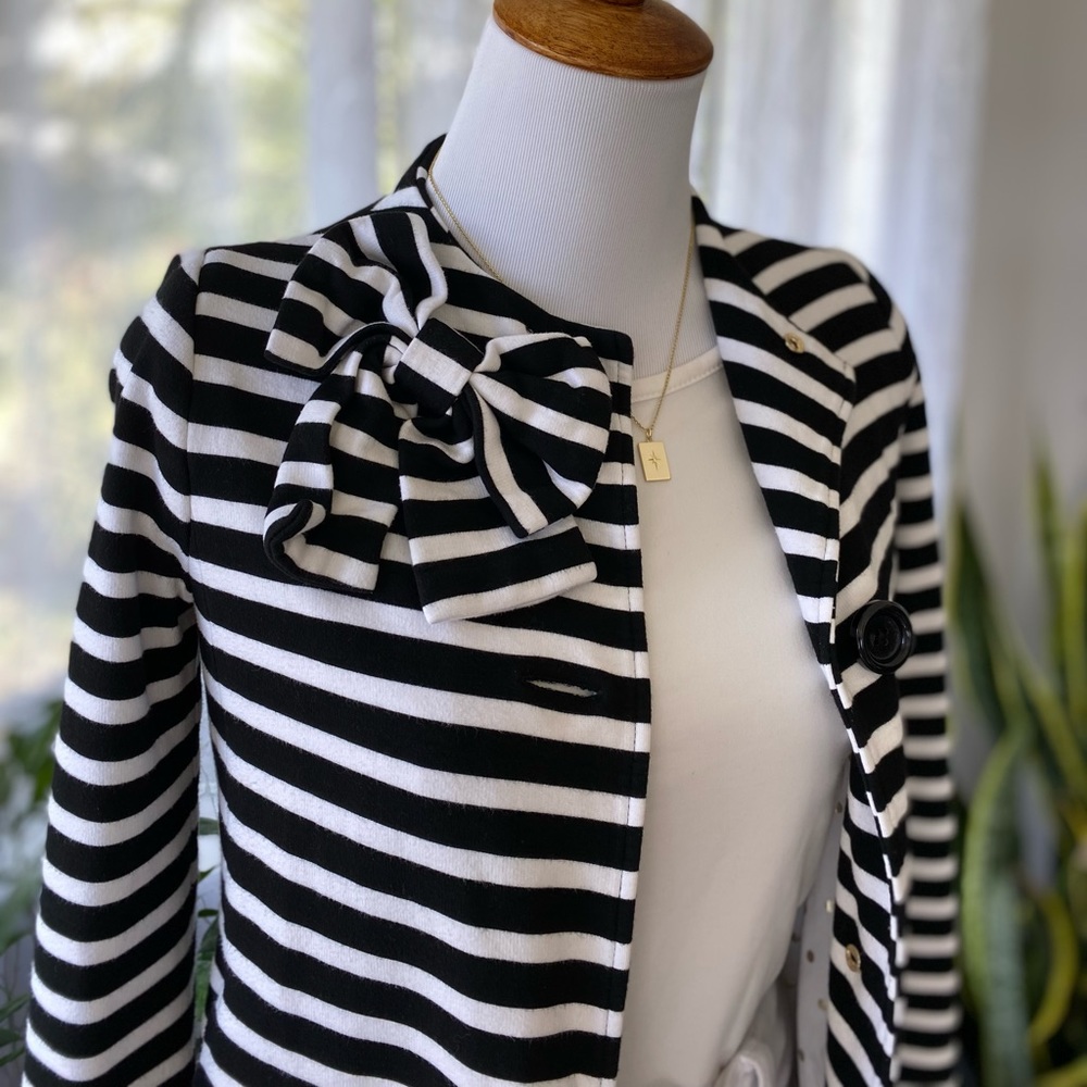 Kate Spade - Girls Striped Swing Jacket - Picture 5 of 6